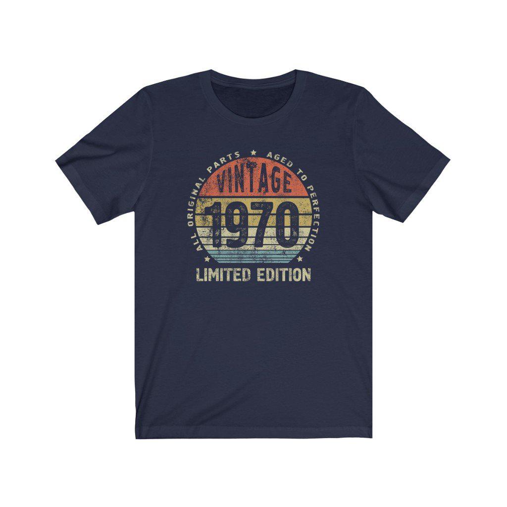50th birthday gift  ideas for men Vintage 1970 T Shirt All Original Parts Aged to Perfection - 37 Design Unit