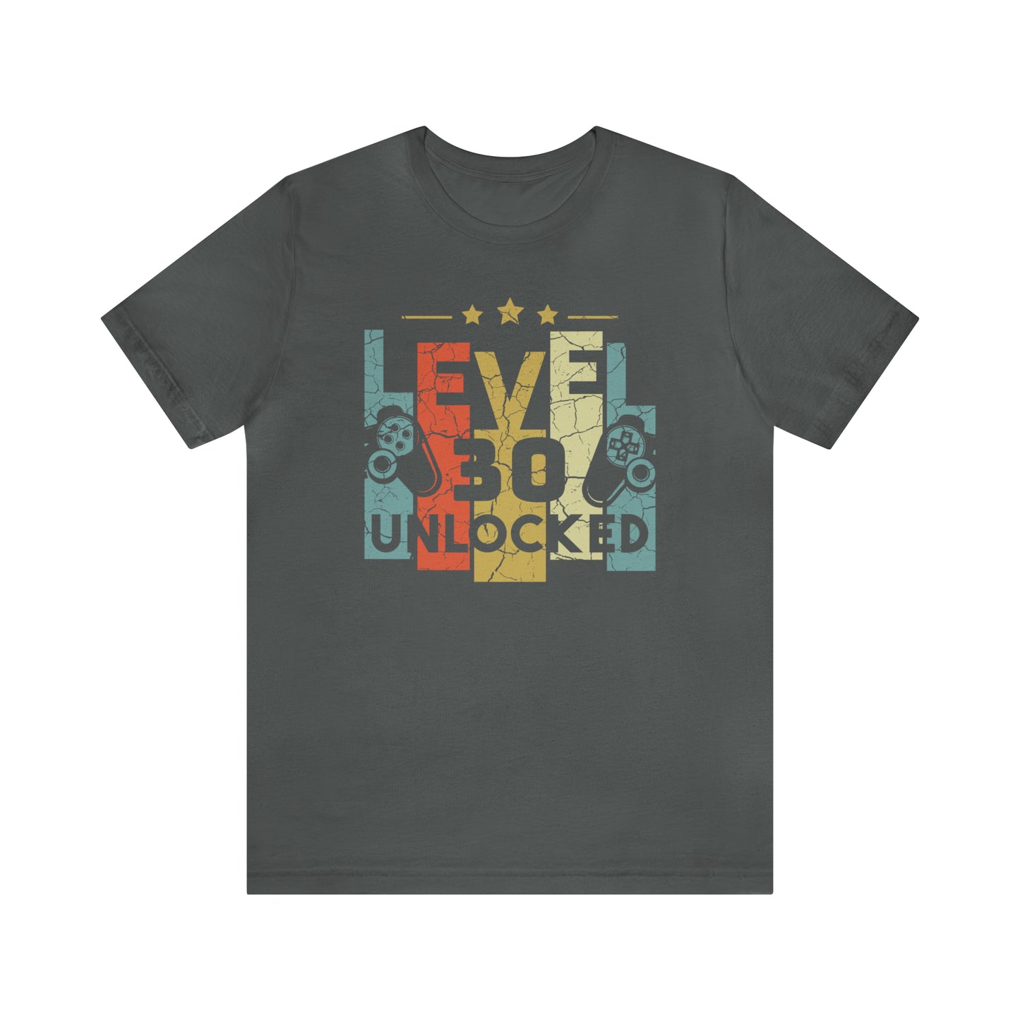 30th Birthday Gift for men or brother, Level 30 Unlocked Funny Gamer Shirt for son or boyfriend