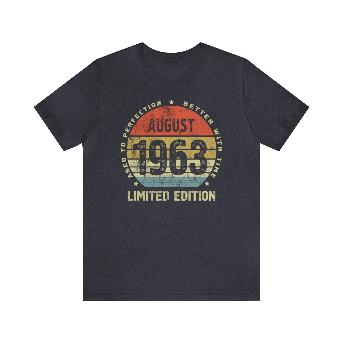 August 1963 birthday gift for men or women, Shirt for wife or husband