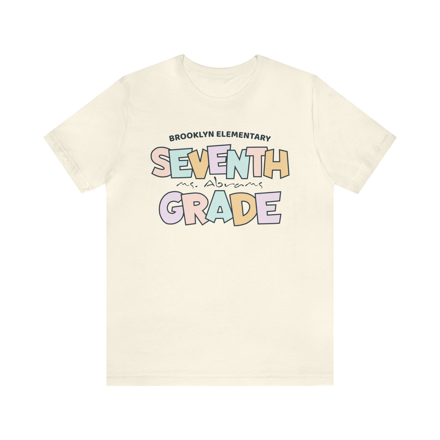 Seventh Grade Shirt, Personalized School and Teacher Name Shirt