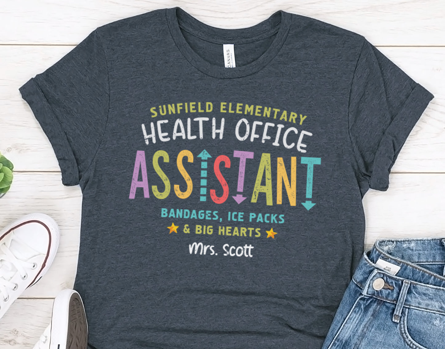 Health Office Assistant TShirt | Custom School Nurse Gift Shirt | Health Aide Tee