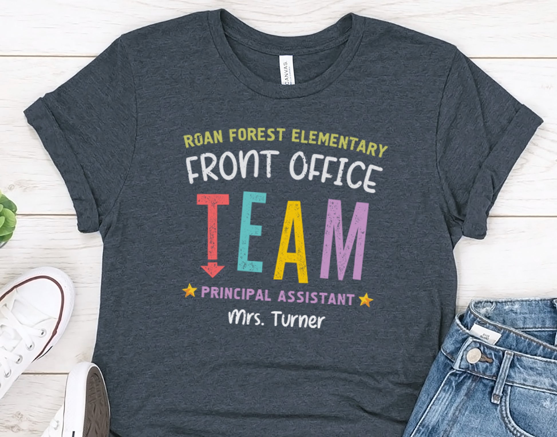 Front Office Team TShirt | Personalized School Secretary Shirt | Admin Assistant