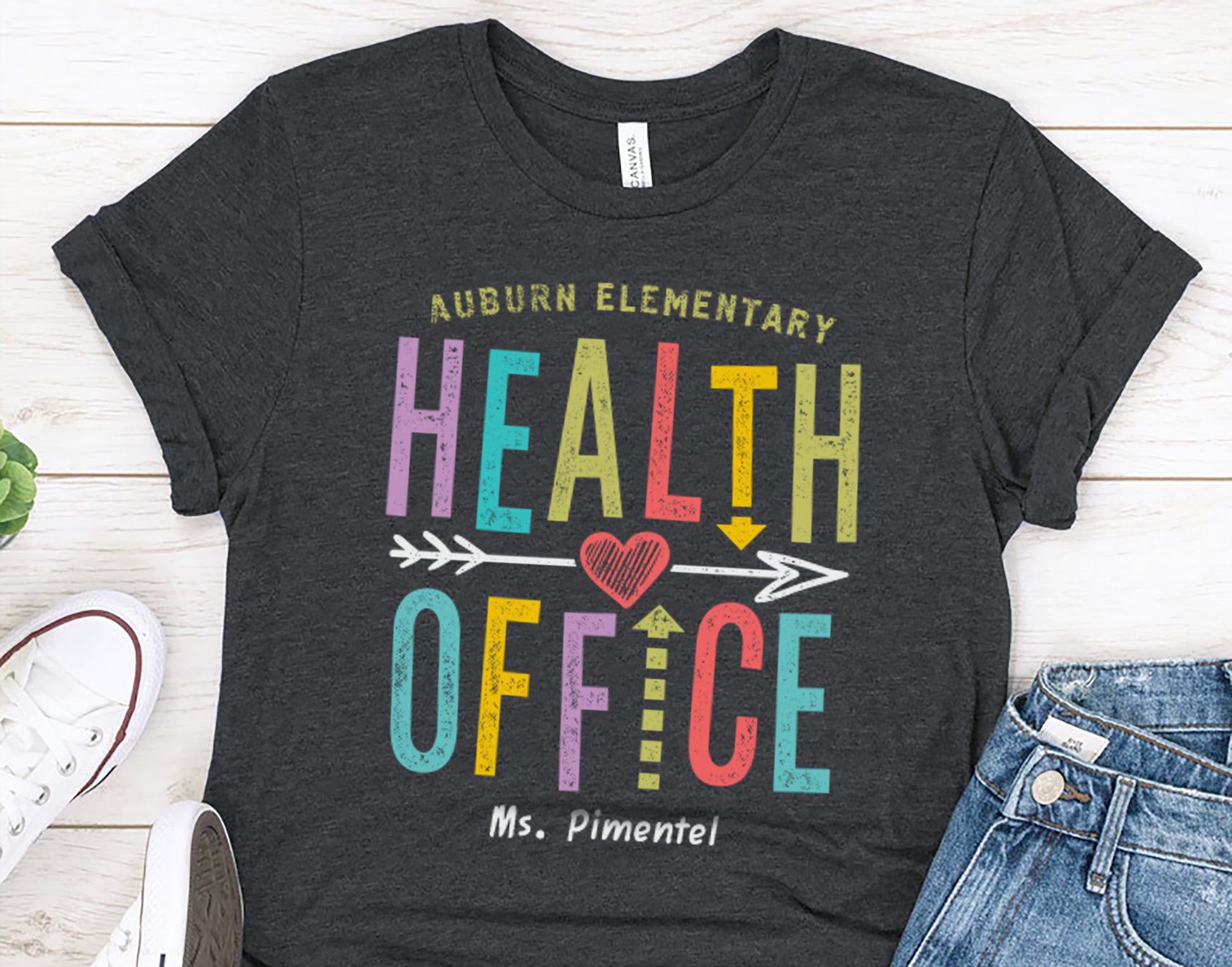 School Health Squad Shirt | Custom School Nurse Gift Tshirt | Personalized Staff Tee