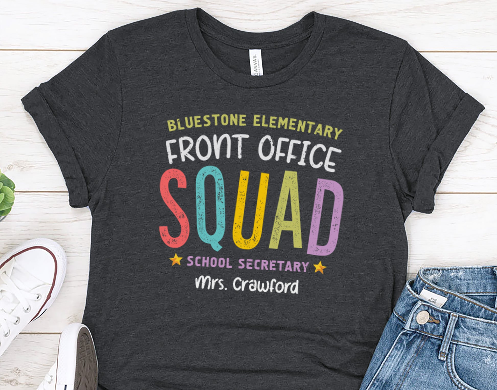 Front Office Squad TShirt | Personalized School Secretary Shirt | Admin Assistant