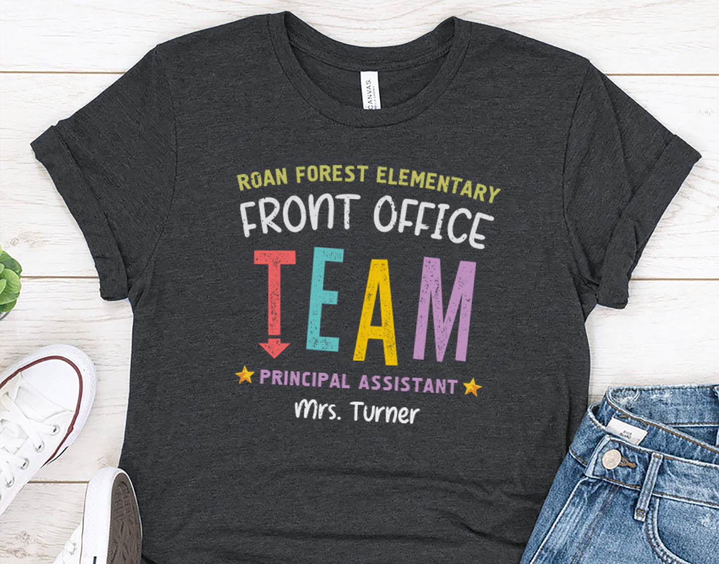 Front Office Team TShirt | Personalized School Secretary Shirt | Admin Assistant