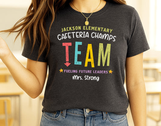 Cafeteria Team Shirt | Custom Lunch Lady Gift | School Nutrition Tee