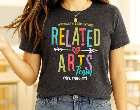 Personalized Related Arts Team Shirt | Custom Specials Teacher Tee