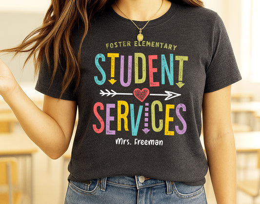 Student Services Shirt | Custom School Counselor Gift | Social Worker Tee