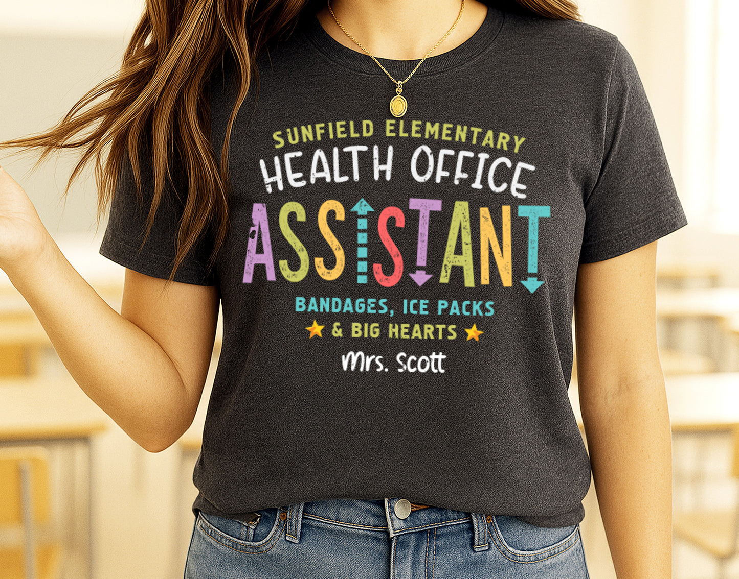 Health Office Assistant TShirt | Custom School Nurse Gift Shirt | Health Aide Tee