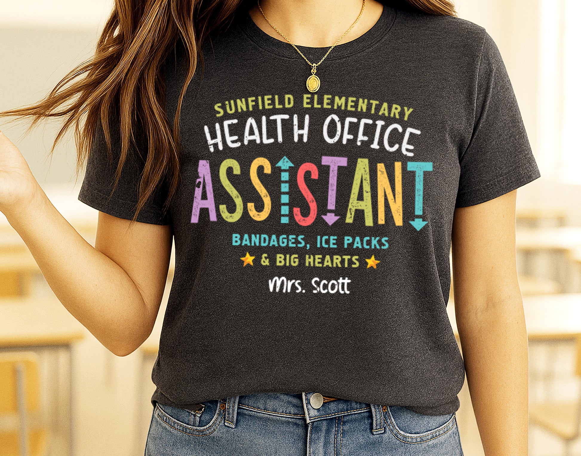 Health Office Assistant TShirt | Custom School Nurse Gift Shirt | Health Aide Tee