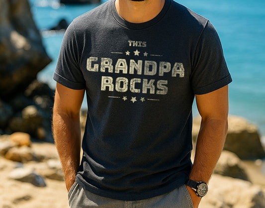 Gift T-Shirt for Grandpa with Vintage Rock Design