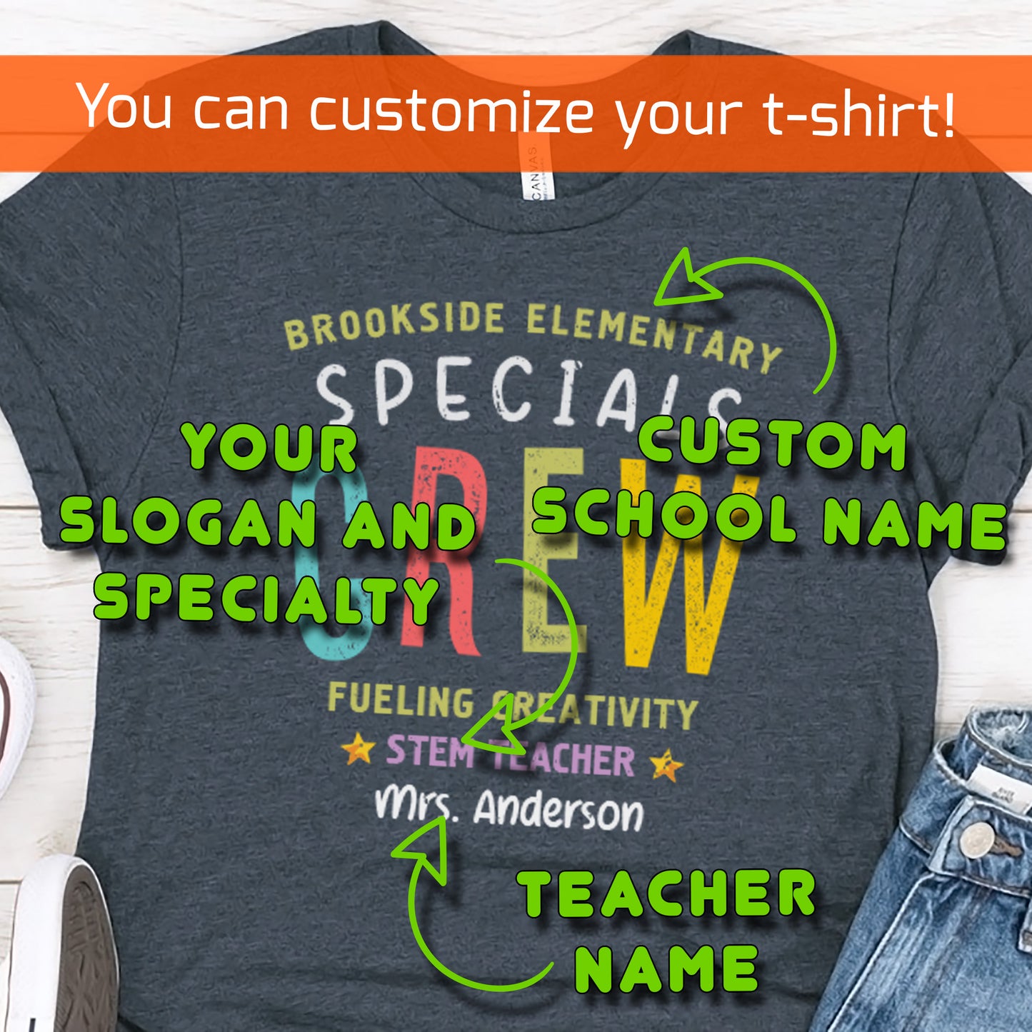 Specials Teacher Team Shirt | Custom Name Gift for Art | Music | PE Teacher
