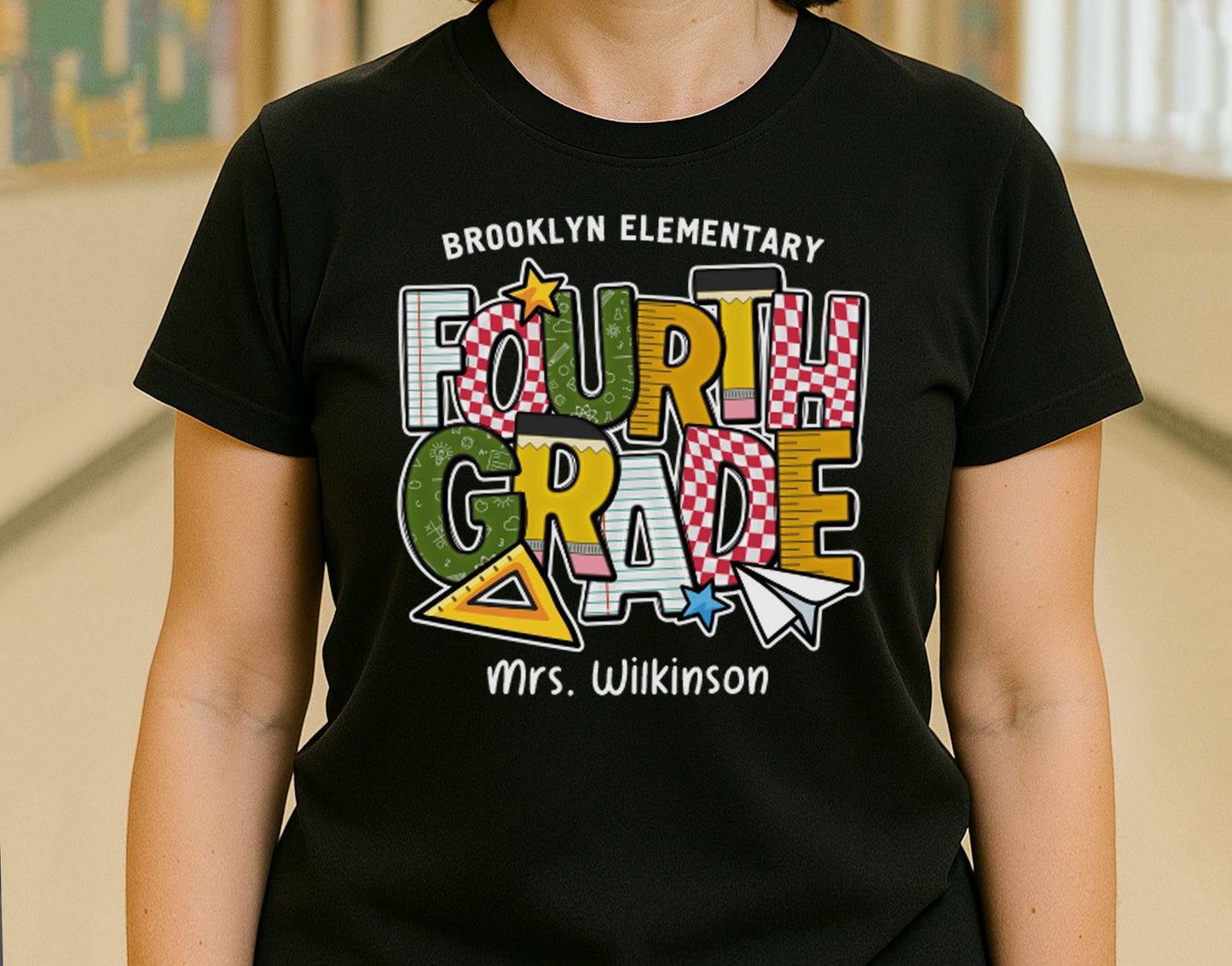 4th Grade Teacher tshirt | Fourth Grade Team Shirt | Custom Teacher Name Tee