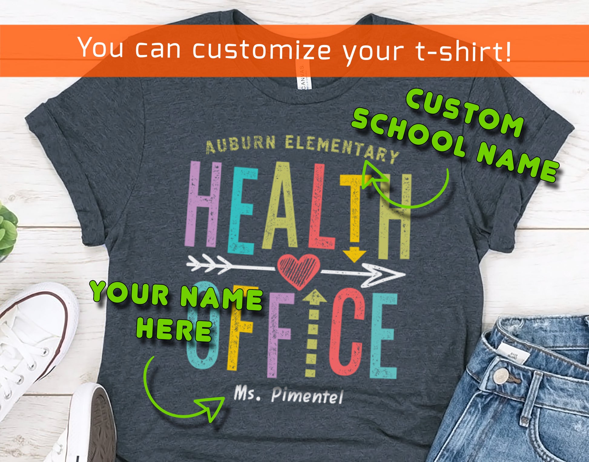 Health Office TShirt | Custom School Nurse Gift Shirt | Health Aide Tee