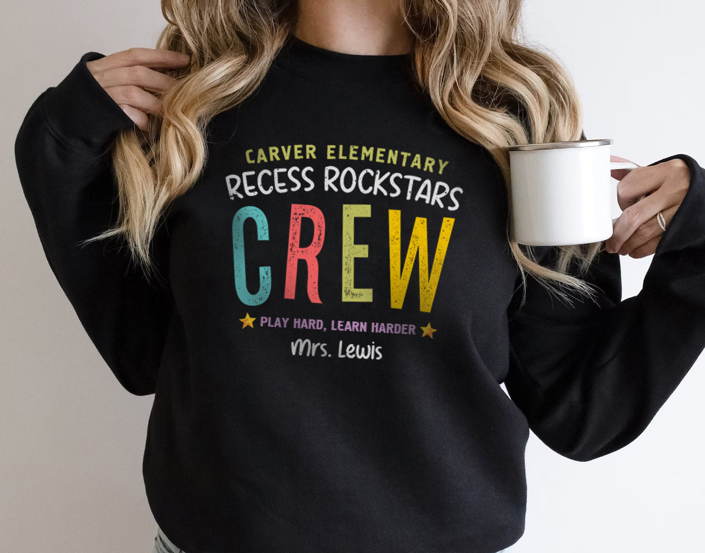 Recess Rockstars Crew Shirt | Custom Playground Supervisor Tee | Yard Duty Gift
