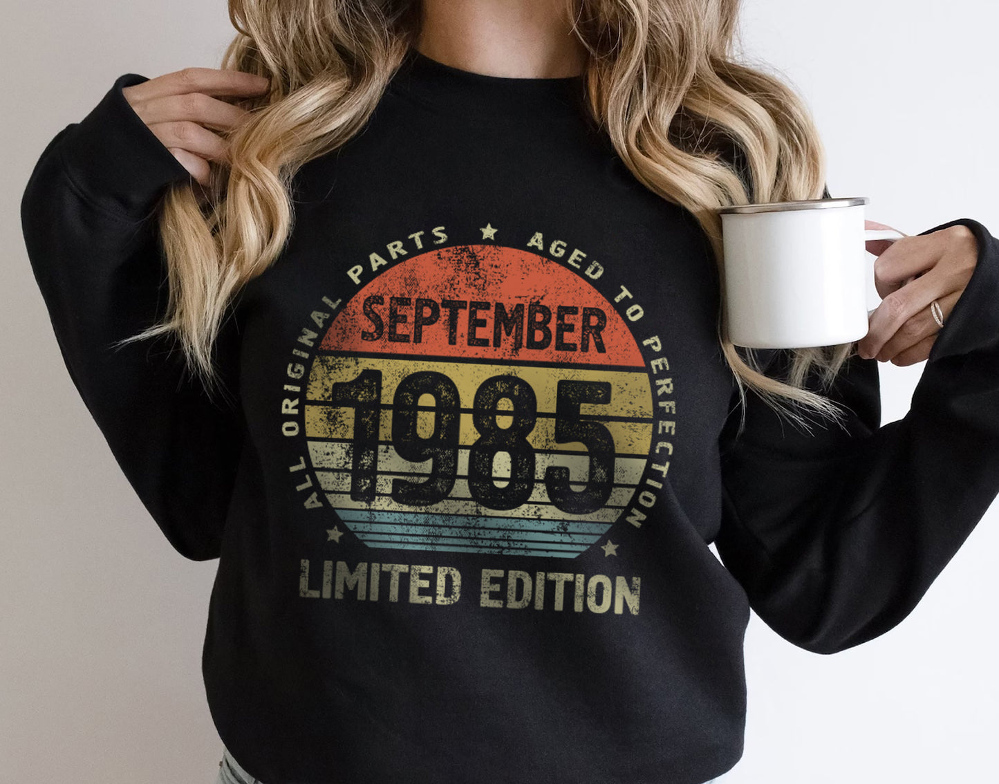 September 1985 birthday Gift t-shirt for Men or Women, Aged to Perfection