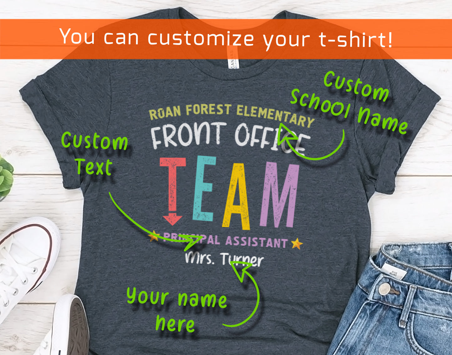 Front Office Team TShirt | Personalized School Secretary Shirt | Admin Assistant
