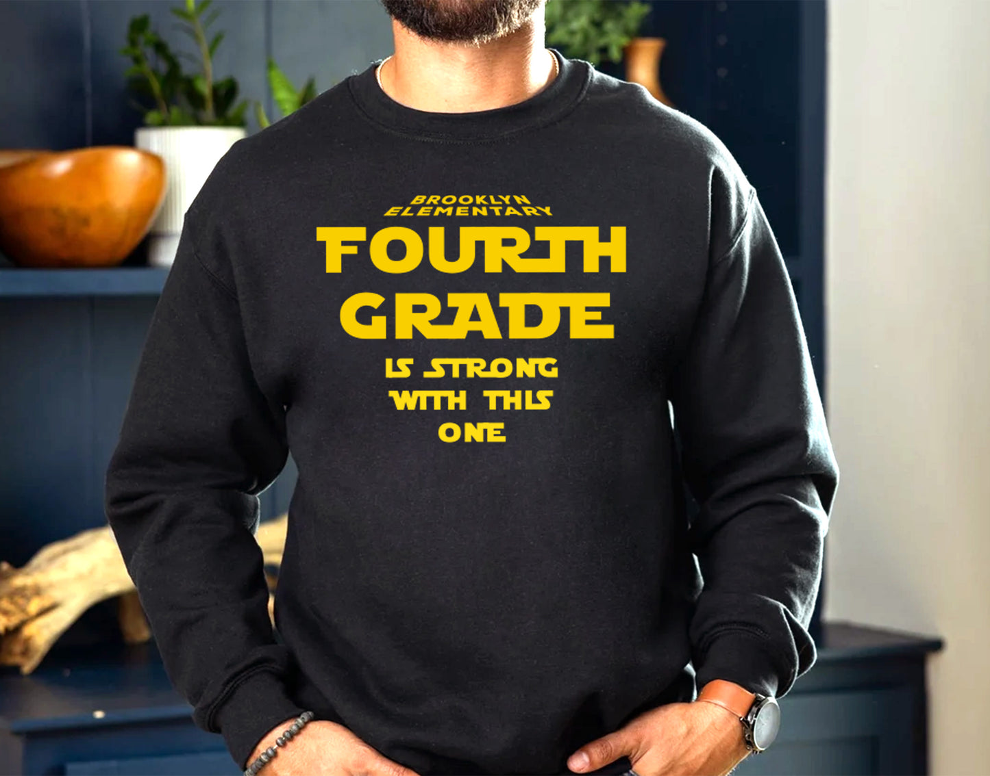 Funny Fourth Grade Teacher Shirt | The 4th is Strong With This One Tee