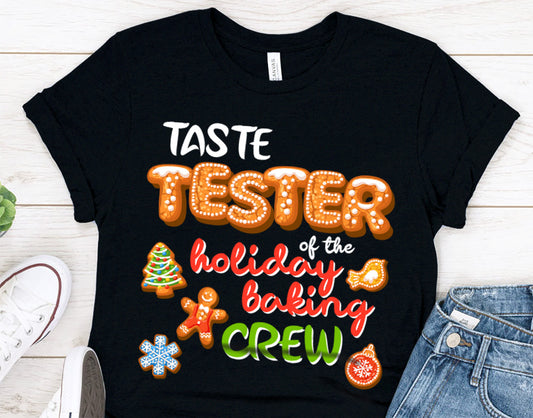 Taste Taster of the holiday baking crew Shirt Family Matching Funny Christmas pyjama top