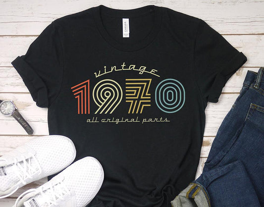 50th Birthday Gifts for Women or Men Vintage 1970 T Shirt for Wife or Husband Gift for Parents - 37 Design Unit