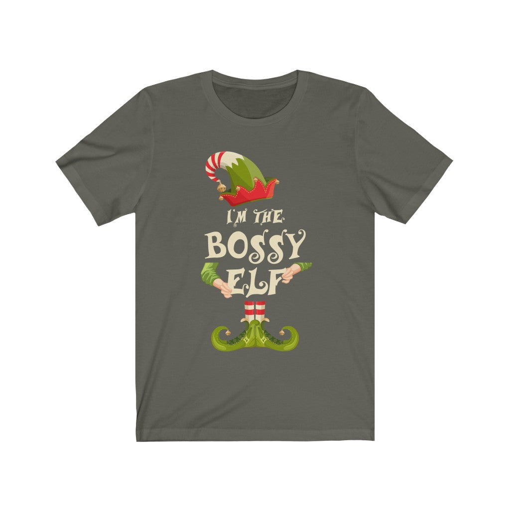 Christmas shirt for woman or man - I'm the bossy elf - family matching funny Christmas costume t-shirt - 37 Design Unit