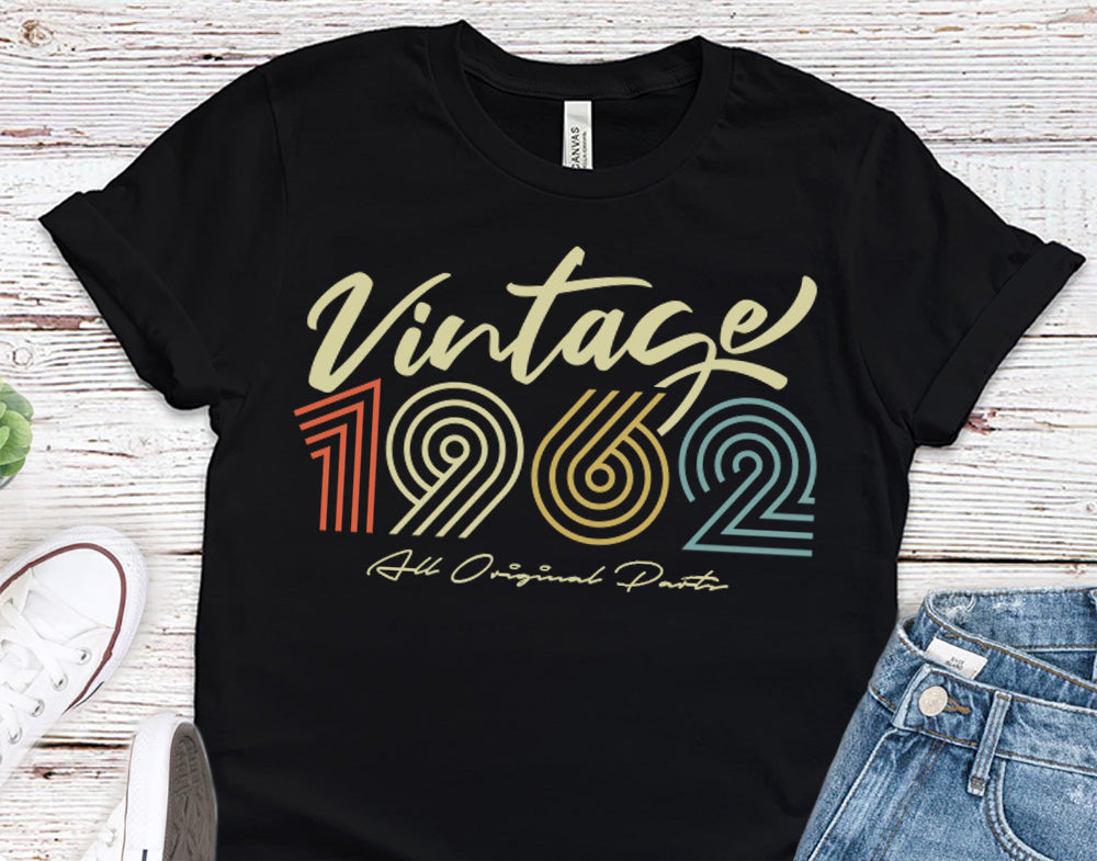 60th birthday gifts for women or men, Vintage 1962 Shirt for wife or husband, Aged to Perfection tee for sister or brother - 37 Design Unit