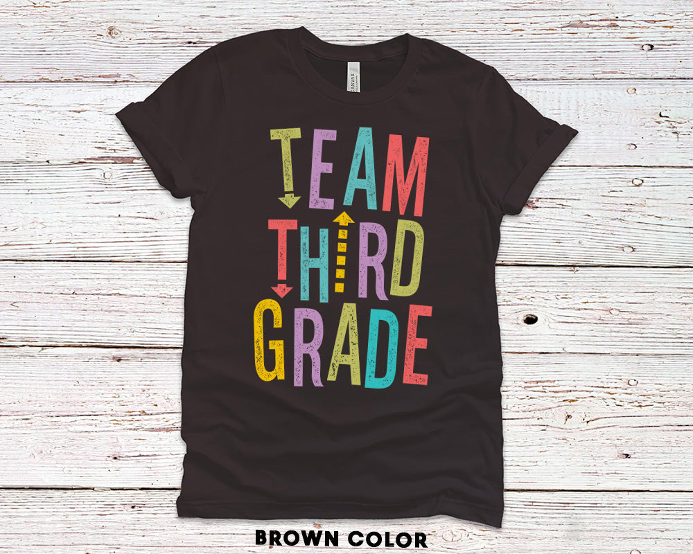 Team Third Grade T-Shirt - Personalized Teacher Squad Shirts - any Grade Teacher Team Tee - Back to School TShirts - 37 Design Unit