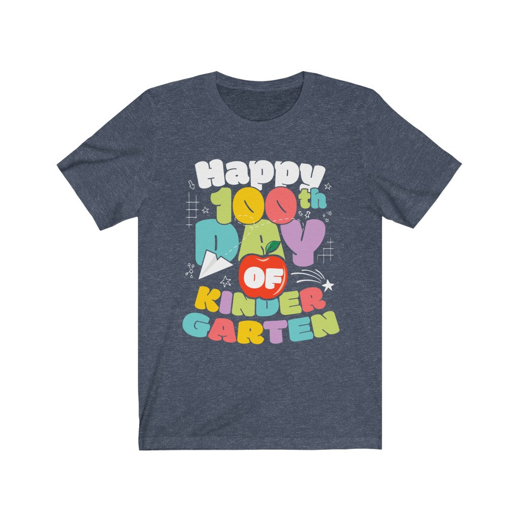 Happy 100th day of Kindergarten Teacher T-Shirt - Teacher Squad Gift Shirts - Back to School T-Shirts - 37 Design Unit