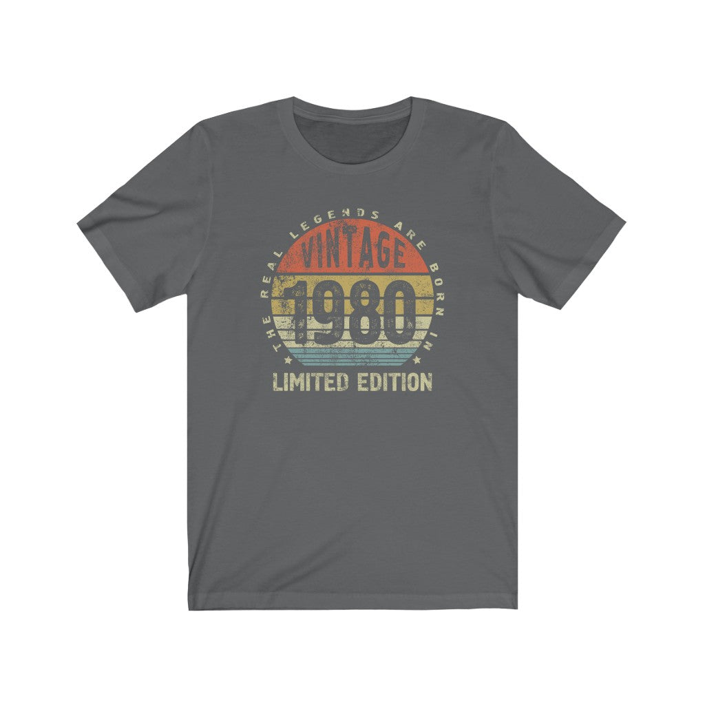 41st birthday gift Ideas for women or men, vintage 1980 t-shirt for husband or wife - 37 Design Unit