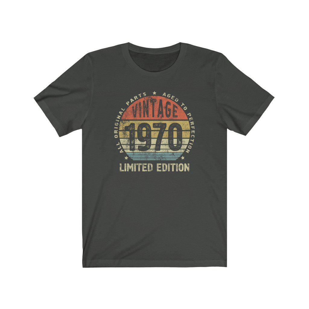 50th birthday gift for men Vintage 1970 T Shirt All Original Parts Aged to Perfection - 37 Design Unit