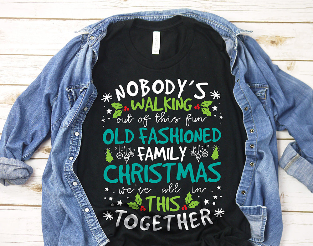 Christmas shirt for woman or man - Old fashioned family Christmas - 37 Design Unit
