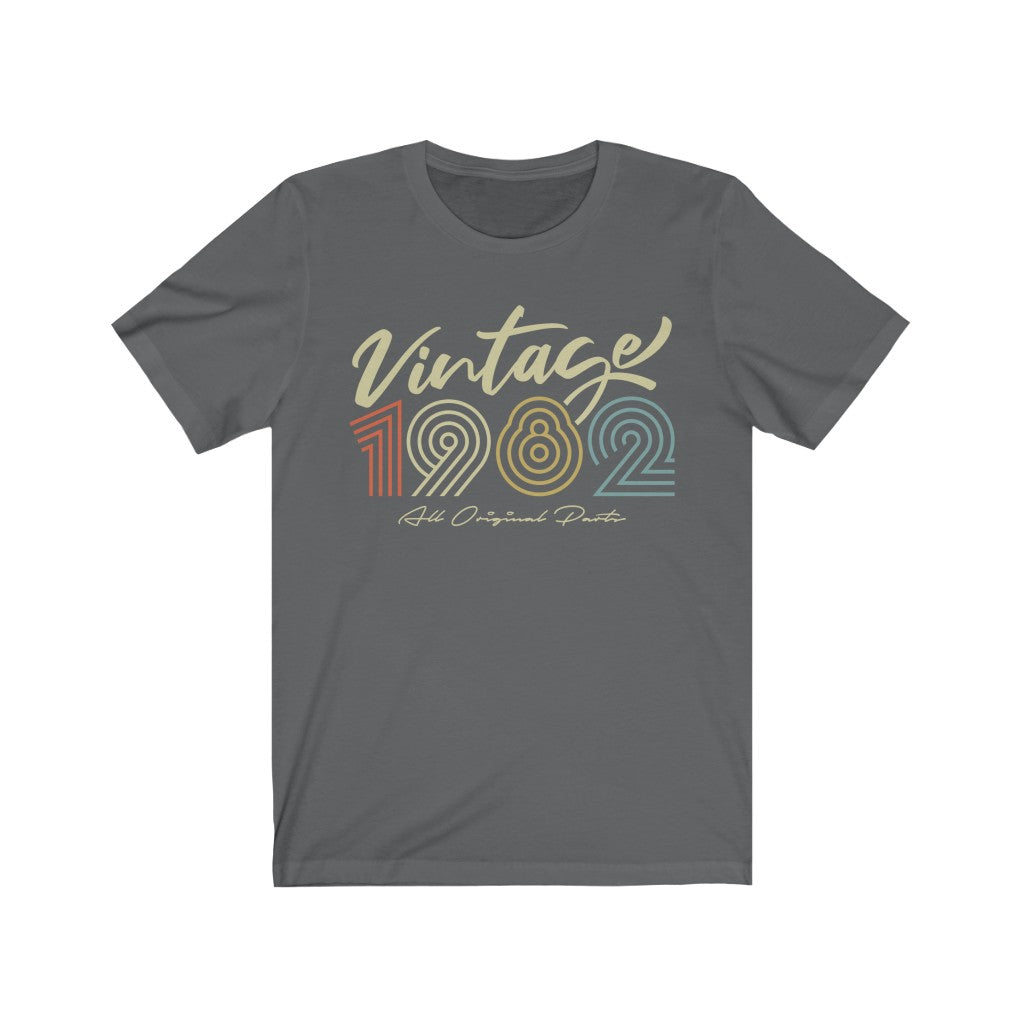 40th birthday gifts for women or men, Vintage 1982 Shirt for wife or husband, All Original Parts tee for sister or brother - 37 Design Unit