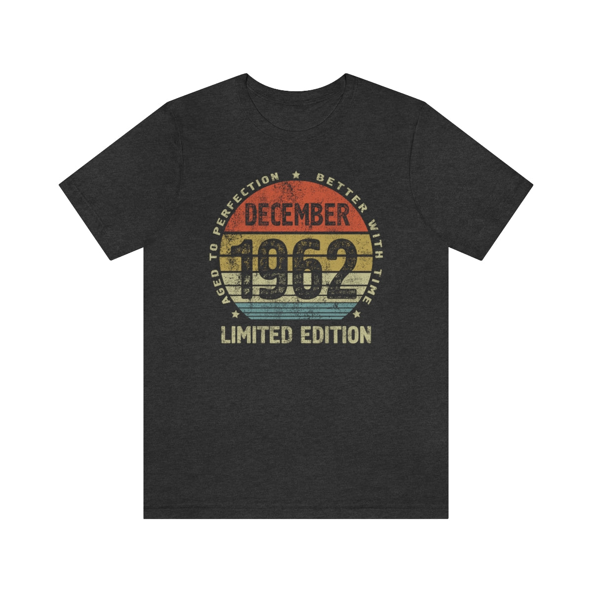 60th birthday gifts for women or men, December 1962 Shirt for wife or husband, Aged to Perfection Better with Time - 37 Design Unit