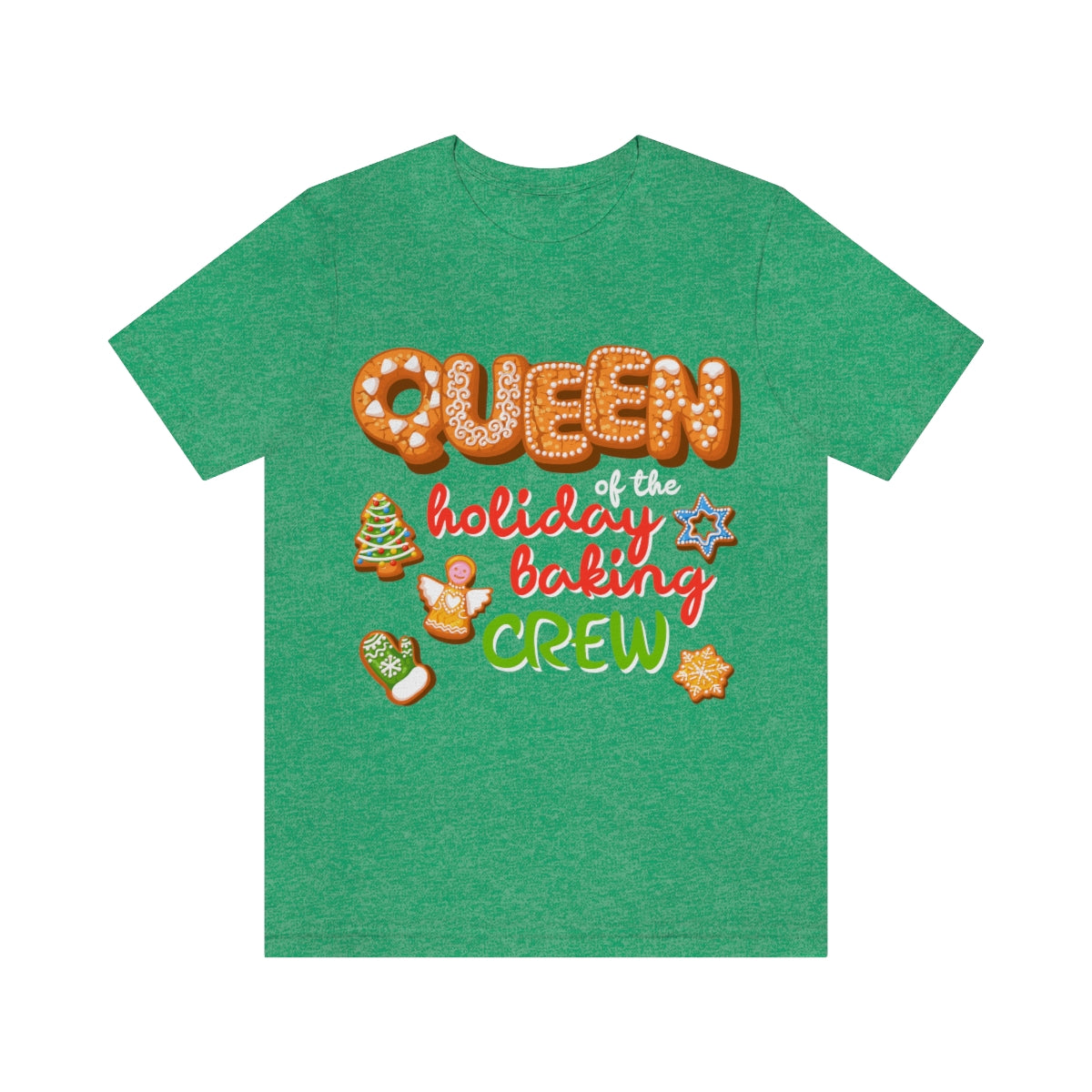 Queen of the holiday baking crew - Family Matching Funny Christmas T-shirts for women or men - 37 Design Unit