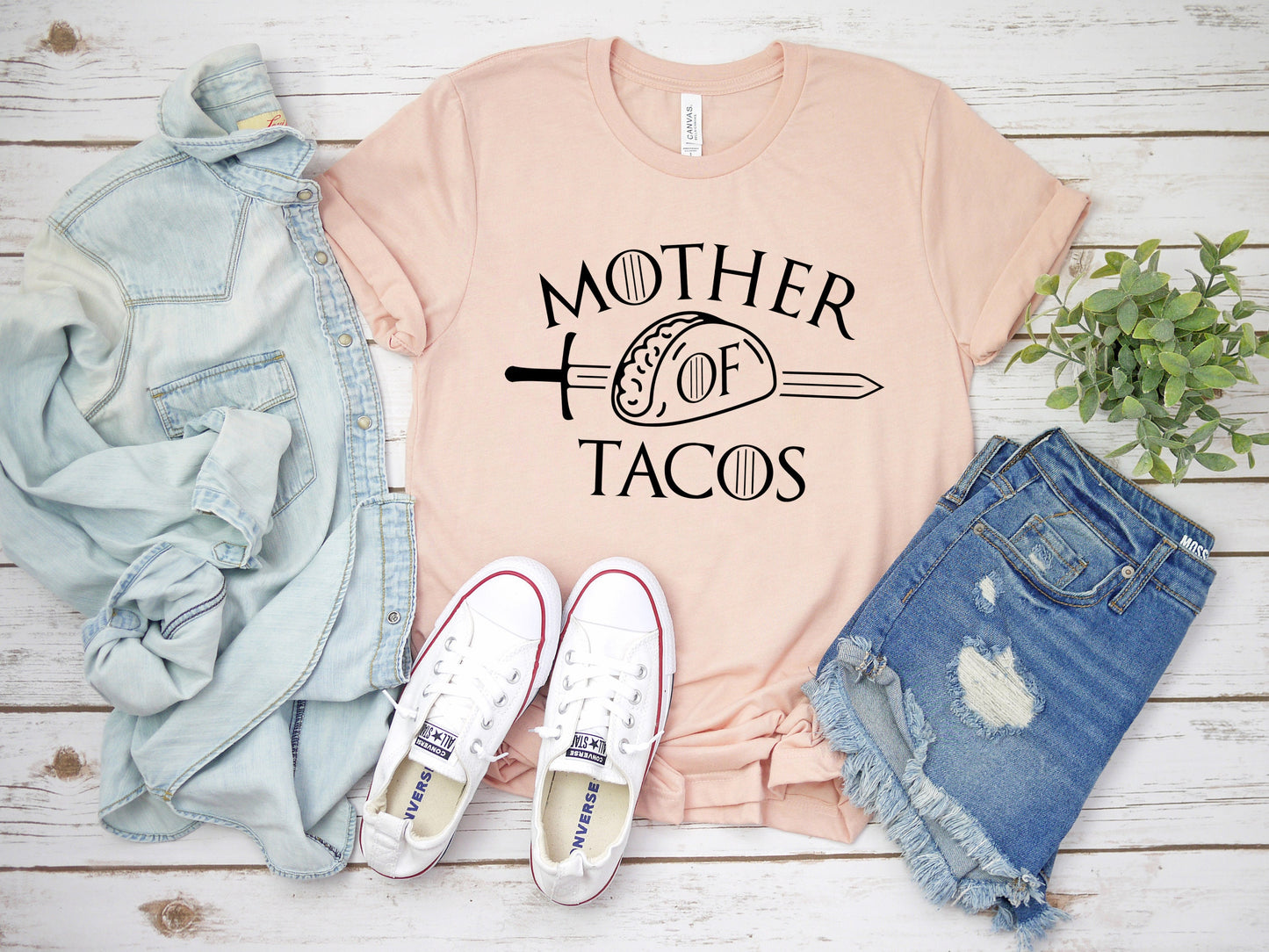 Mother of tacos gift t-shirt for mom or wife, taco lover t-shirt for women
