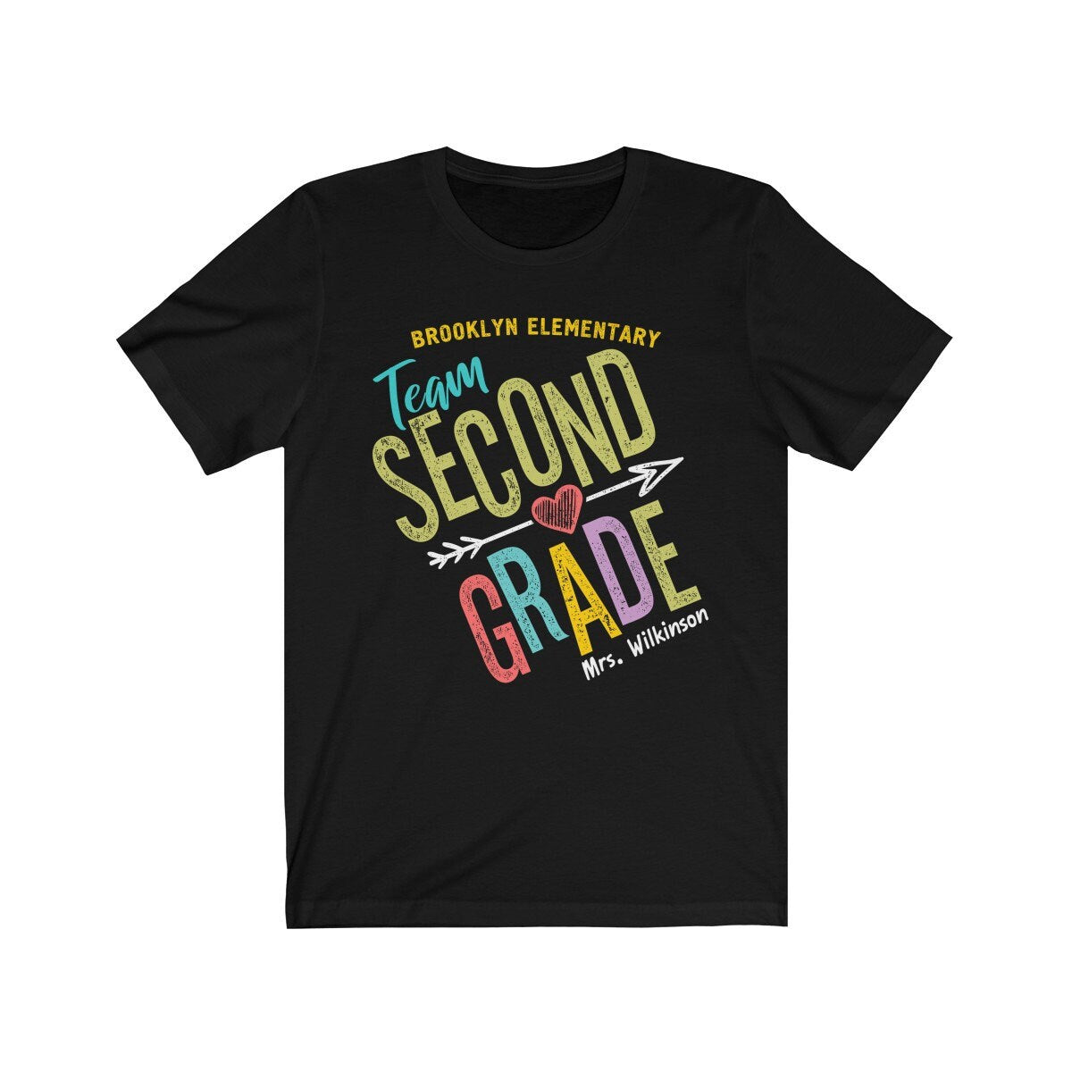 Personalized Second Grade Team T-shirt - Teacher Crew Gift Shirt