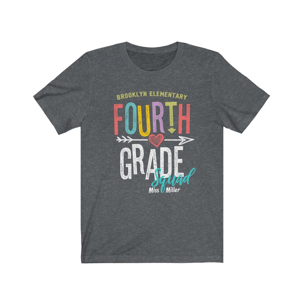 Personalized Fourth Grade Squad T-Shirt - Teacher Team matching custom shirt