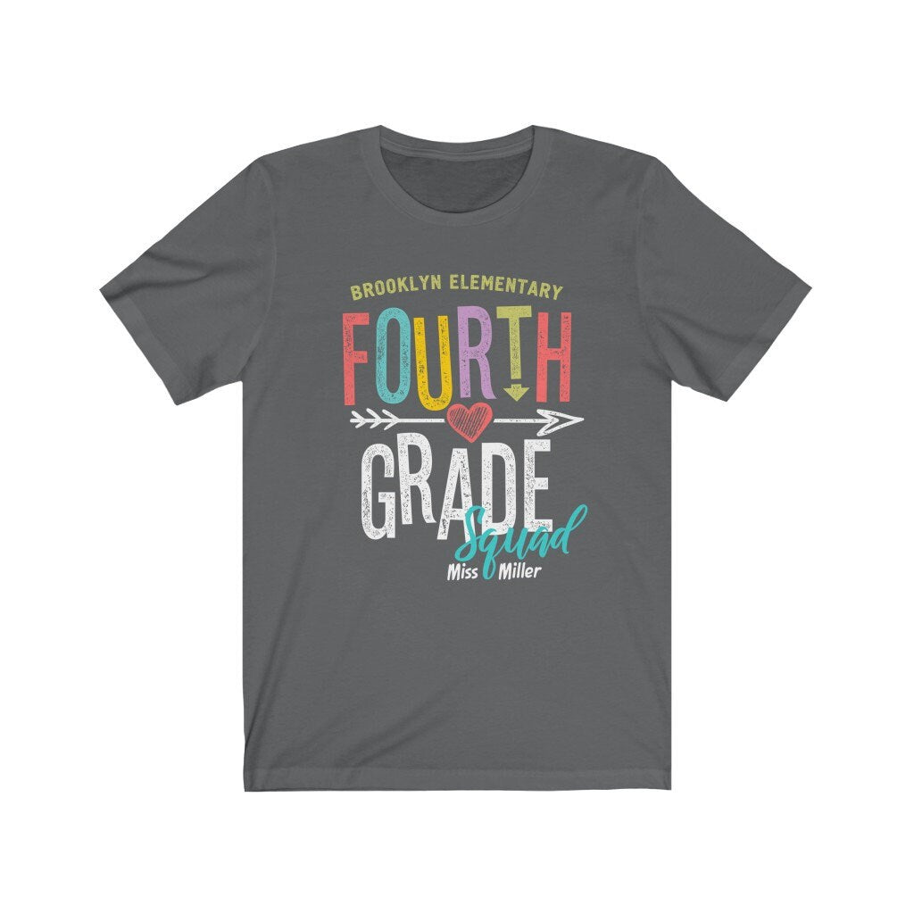 Personalized Fourth Grade Squad T-Shirt - Teacher Team matching custom shirt