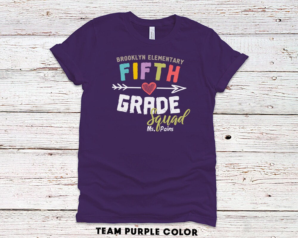 Personalized Fifth Grade Squad Shirt - Teacher Crew Shirts