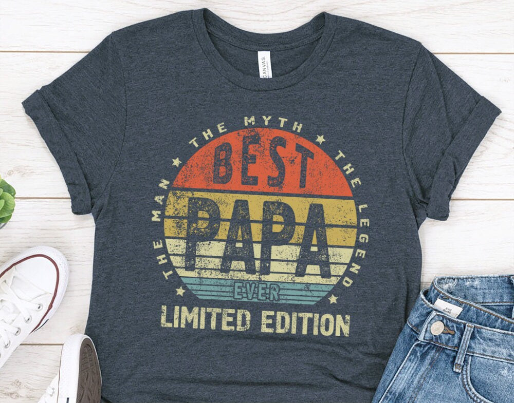 Best Papa Ever The Man The Myth The Legend Gift Shirt for Dad or Husband