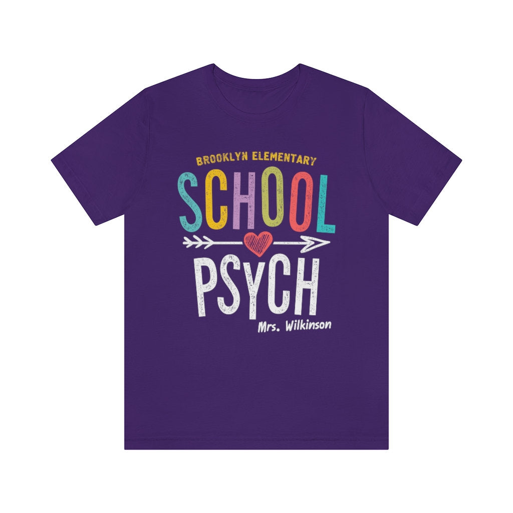 Personalized School Psych Teacher Team T-Shirt - Teacher Crew Shirts