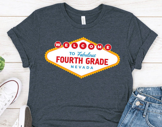 Personalized Fabulous Fourth Grade Team Shirt - Teacher Crew Shirts