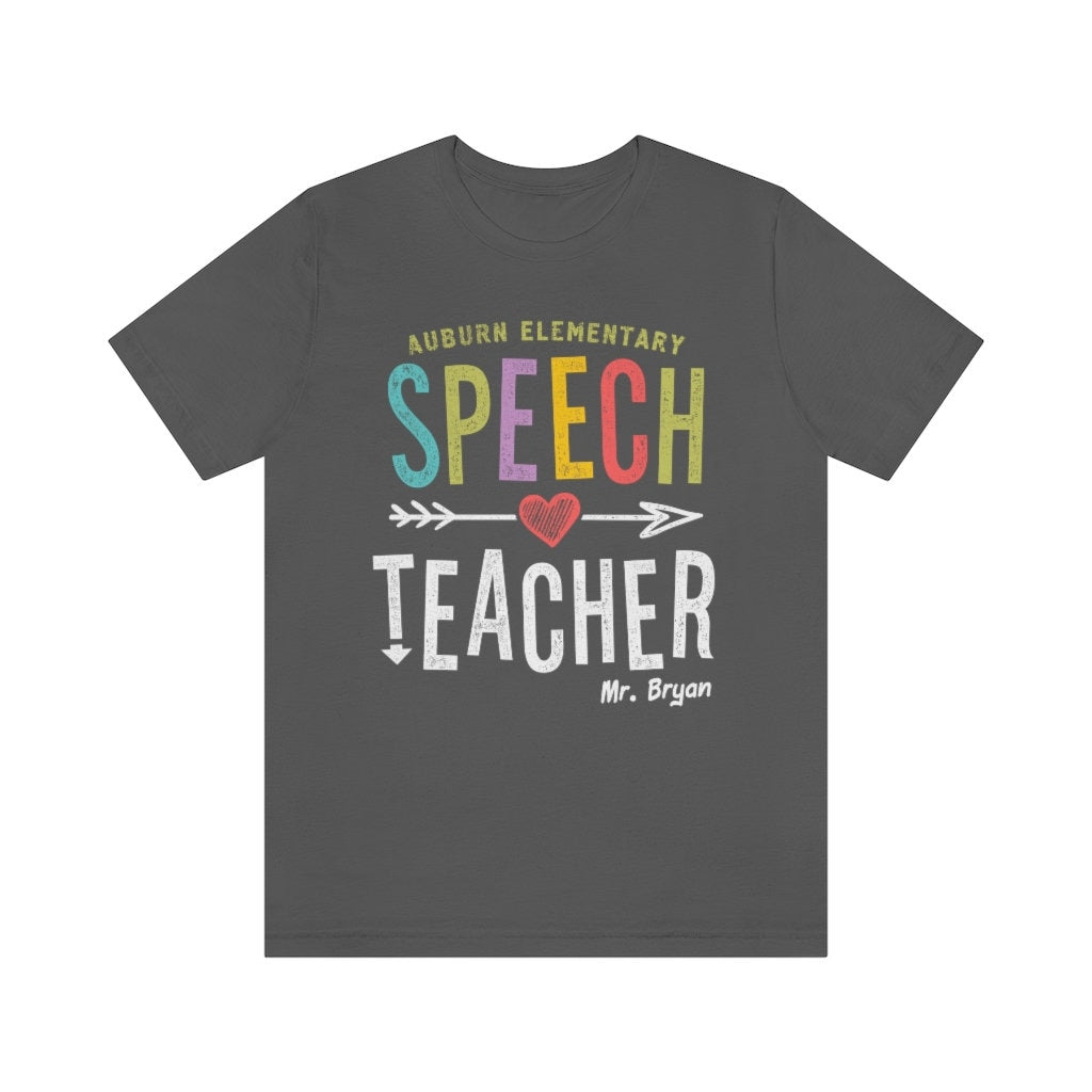 Personalized Speech Teacher team T-shirt - Teacher Crew Shirt - Teacher Squad T-Shirt - 37 Design Unit