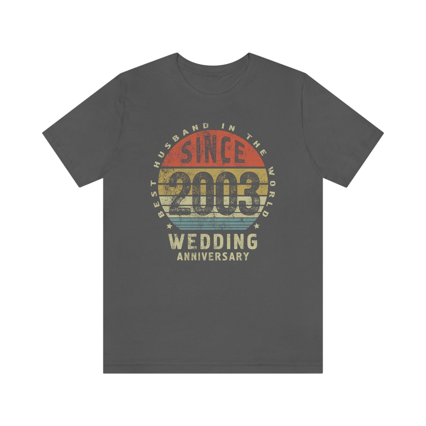 20th Wedding Anniversary T-shirt for Men, Best Husband Since 2003 Gift Shirt for Him