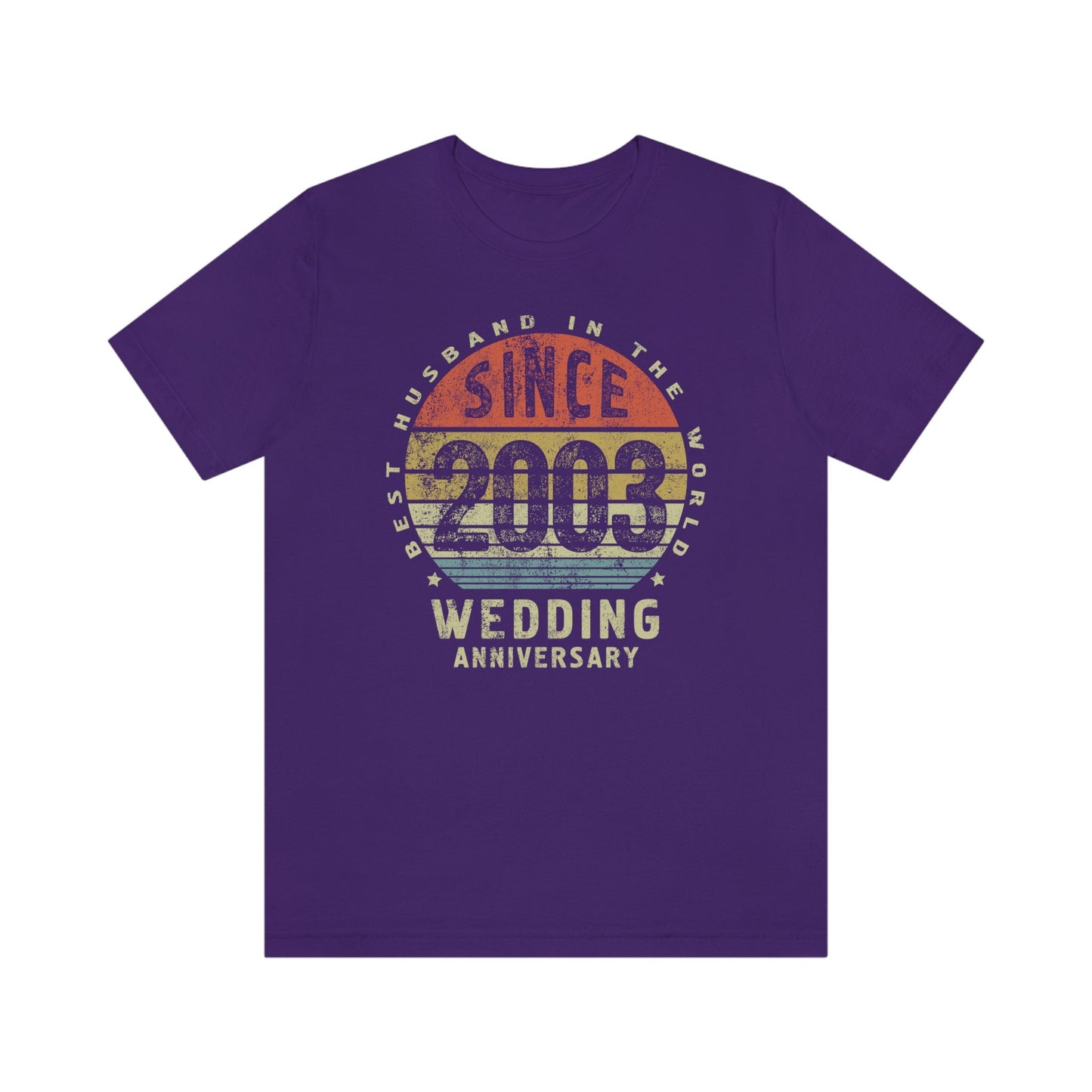 20th Wedding Anniversary T-shirt for Men, Best Husband Since 2003 Gift Shirt for Him