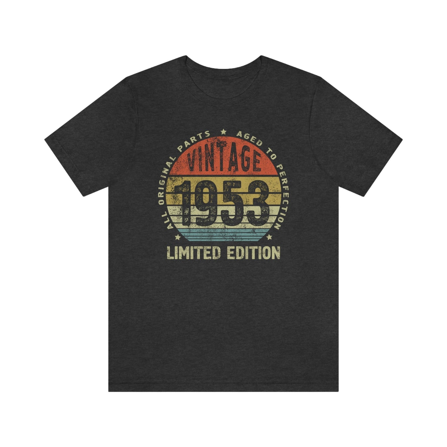 Vintage 1953 Birthday Shirt for Women or Men, Gift t-shirt for Wife or Husband