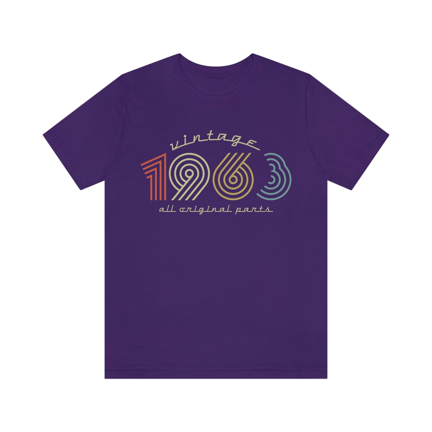 Retro 1963 Birthday Gift T-Shirt for Women or Men - Vintage Born In 1963 T-shirt