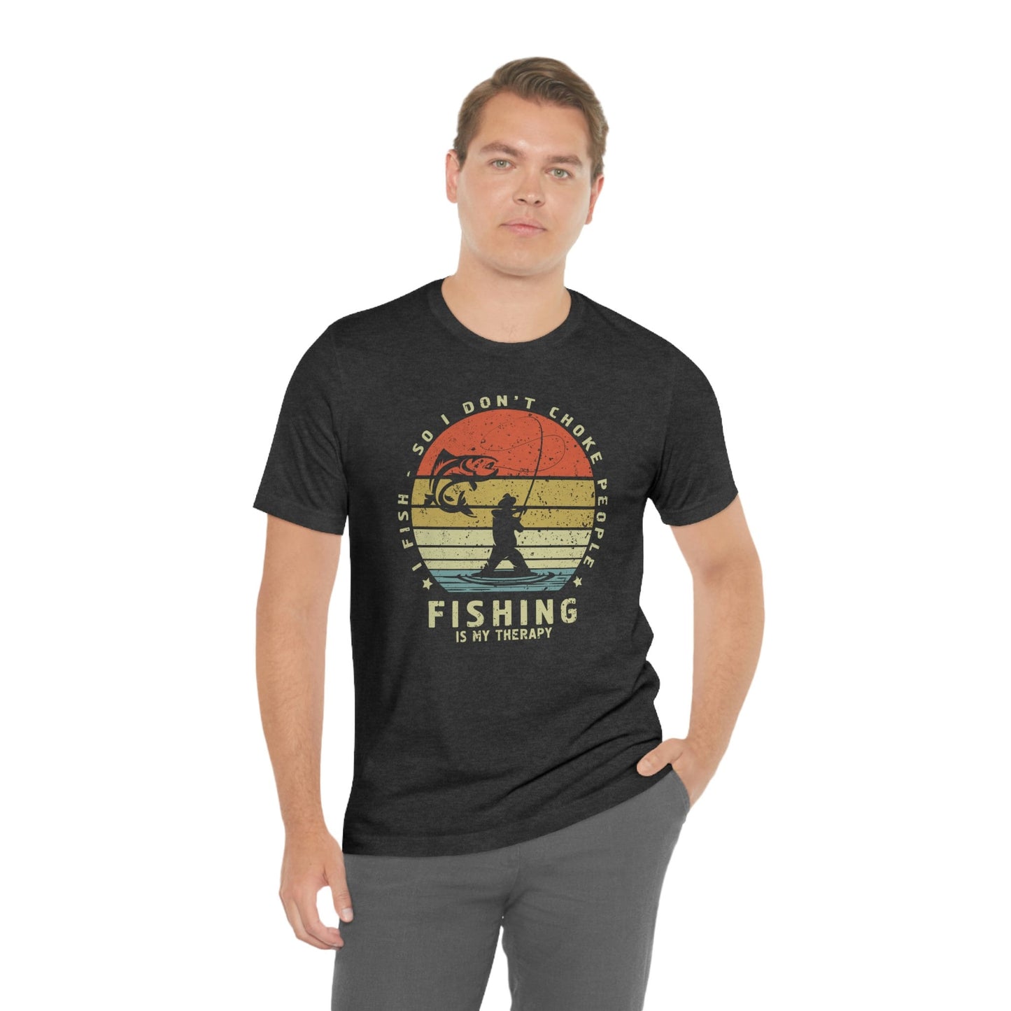 Fishing Gift T-shirt for Husband - Fishing is my therapy - Fishy Tee T-shirt