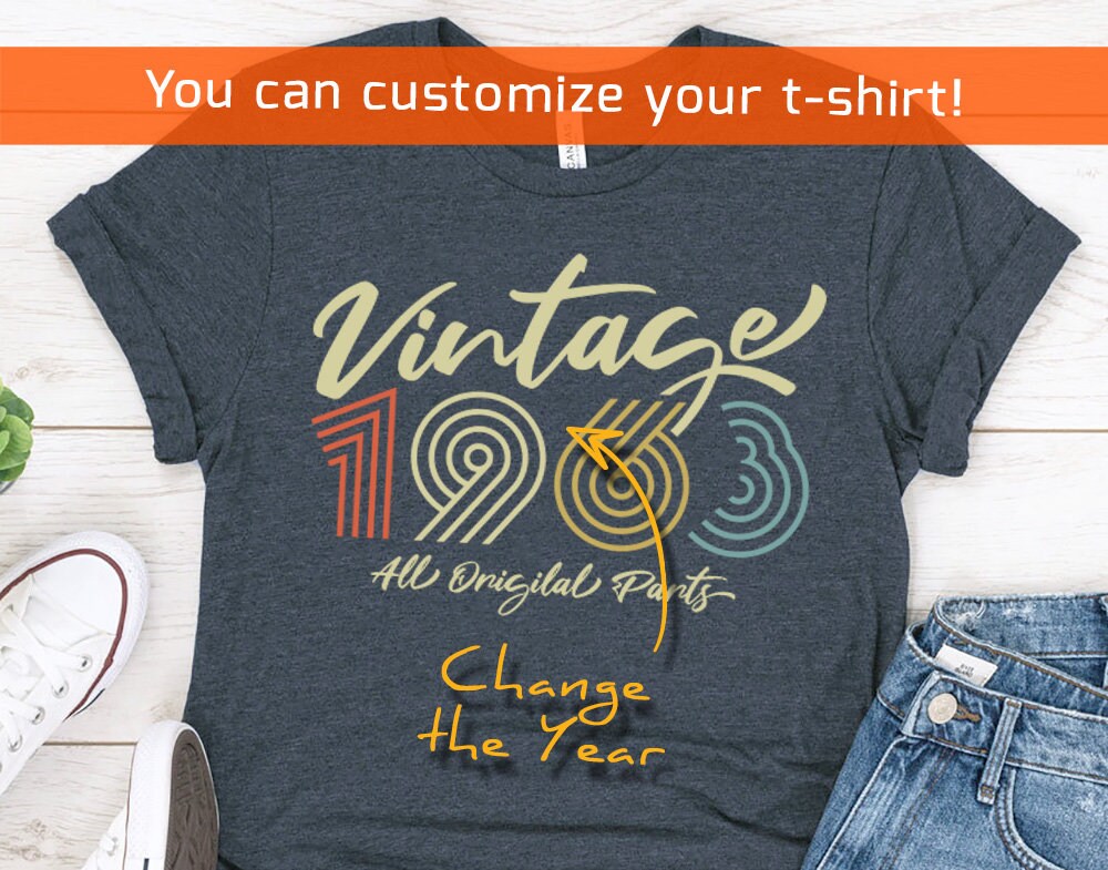 Vintage 1963 Birthday Shirt for Women or Men - Gift T-shirt wife or husband
