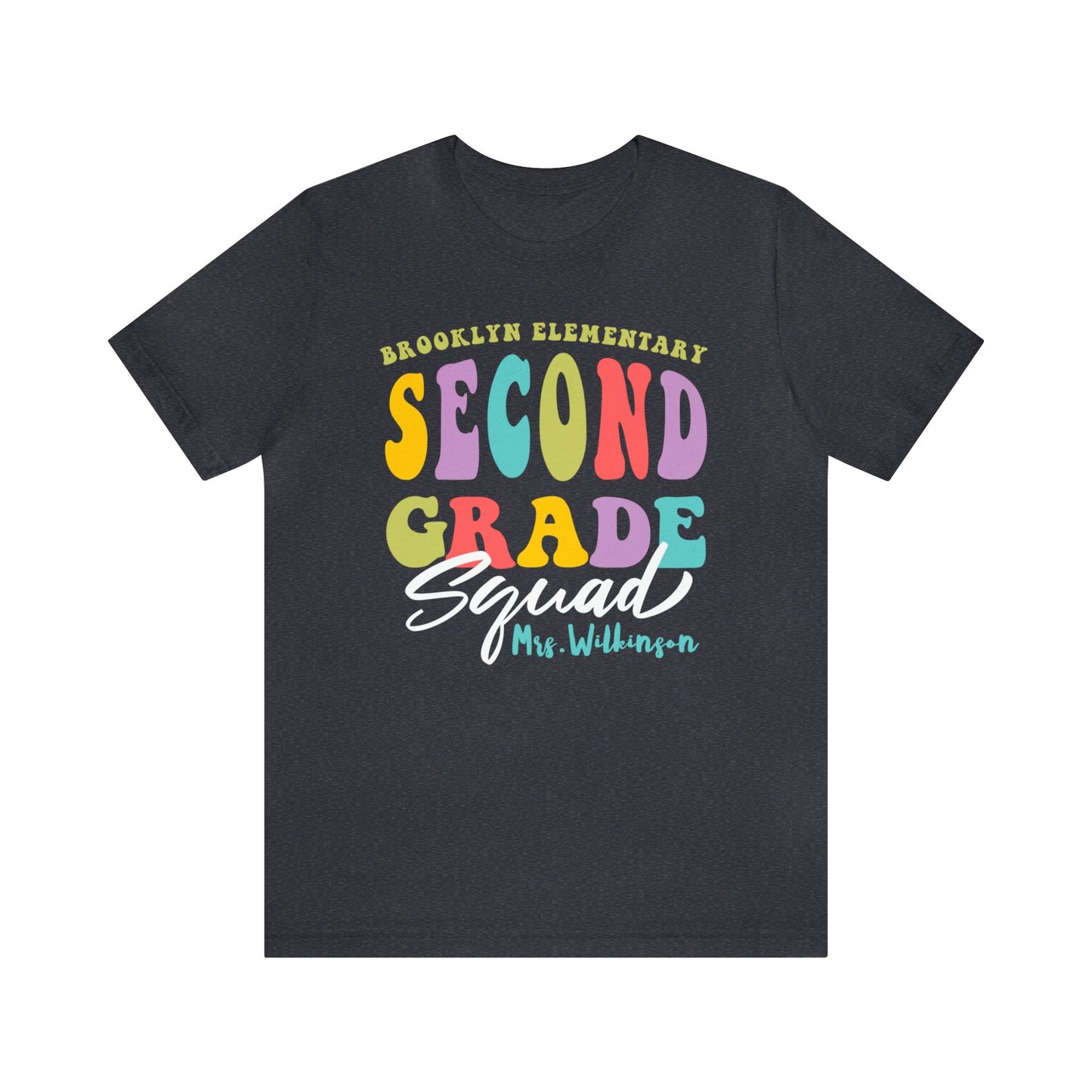 Personalized Second Grade Teacher Squad T-Shirt - Teacher Crew T-Shirts - 2nd Grade Squad Tee - 37 Design Unit